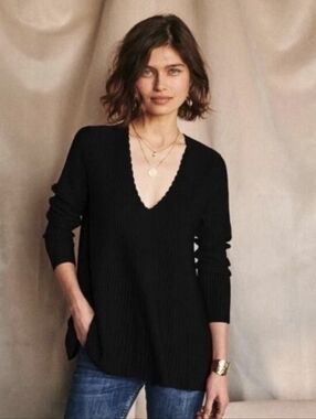 Sezane Ernestine jumper black XS NWT